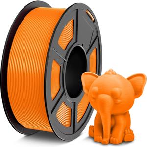 TECBEARS PETG Filament, Neatly Wound Luminous PLA 3D Printer Filament, Dimensional Accuracy +/- 0.02mm Fit Most FDM 3D Printers, 1KG Spool (2.2 lbs), (Green PLA, Orange)