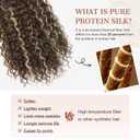 Clip in Hair Extensions, FLUFYMOOZ 4PC 100 Pure Protein Silk Hair Extensions Long Soft Natural Hairpiece 16 Inch Curly Hair Extension for Women (Medium Brown Ash Blonde Highlight)
