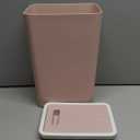 Baffect Small Trash Can with Lid Waste Basket Bathroom Garbage Can Dorm Room Essentials for Bedroom, Office, College-2.1 Gallon (Pink)