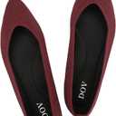 Bealin Womens Flats Dressy Pointed Toe Knit Ballet Shoes Confortable Women Soft Flats Shoes Slip On Loafer Shoes (8.5)