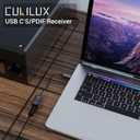 Cubilux USB C Optical Audio Capture Adapter (NOT for Playing Audio!), TOSLINK to Type C Line-in Adapter for Recording, SPDIF Input Receiver for Laptop Tablet Android Phone