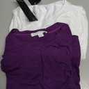 Free to Live 3 Pack Extra Long Tshirts for Women Tunic Tops to Wear with Leggings Short Sleeve Tee Workout T Shirts Loose Fit, M