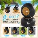 Beach Wagon with Big Wheels for Sand,400L Double Decker Wagon with Extender