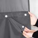 eachope 1 Pack Fabric Snap-in Shower Curtain Liner Replacement, Compatible with No Hook Shower Curtain with Snap in Liner, Removable & Water-Repellent, Machine Washable, 70x54, Grey