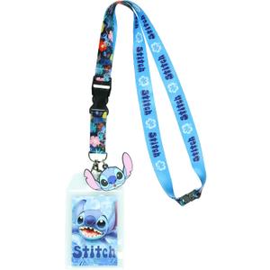Disney Lilo and Stitch Tropical Breakaway Lanyard ID Badge Holder with 2" Rubber Charm