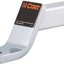 CURT 45296 Chrome Class 3 Trailer Hitch Ball Mount, Fits 2-Inch Receiver, 7,500 lbs, 1-Inch Hole, 4-Inch Drop, 2-In Rise