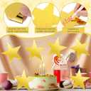 48 Pcs 6 Inch Gold Star Cutouts Double Printed Paper Gold Cutouts Glitter Star Decor Decoration Cardboard Red Carpet Party Supplies for Bulletin Boards Christmas Weddings