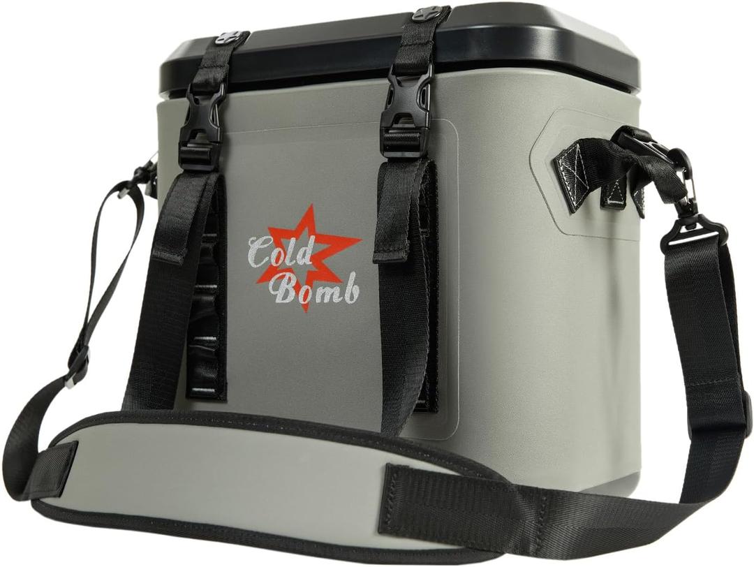 Magnetic Backpack Cooler Bag, Cold Retention Soft Coolers 30 Can Insulated Soft Sided Cooler with Waterproof Bag (Gray)