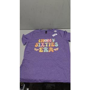 In My Sixties 60s Era Groovy 60th Birthday 60 Years Old T-Shirt Size M Purple