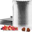 Thermal Bubble Mailer 8" x 11", Pack of 10 Insulated Mailers for Cold Shipping, Foil Mailing Envelopes, Cool Bubble Mailers, Waterproof Cold Shipping Package for Food, Perishables, Cosmetics (Silver)