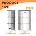 17" Grill Grate for Charbroil Performance 2 Burner 463630021 463655621 463644220 463655021 463660421, Cast Iron Cooking Grates for Charbroil Grill Replacement Parts G426-0004-W1 G426-0005-W1
