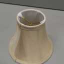 Aspen Creative 30008-2, Bell Clip-On Chandelier Lamp Shade, Butter Crme, 3" Top x 6" Bottom x 5" Slant Height, Set of 2