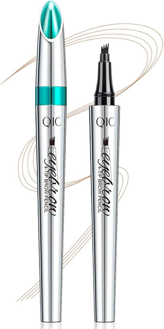 Eyebrow Pencil Eyebrow Microblading Pen Brow Pencil Long Lasting Waterproof High Pigmented Micro 4 Point Brow Pen Create Natural Brow Makeup -01 Light Brown