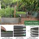 A ANLEOLIFE 8x4x2ft Galvanized Raised Garden Bed Kit, Oval Metal Deep Root Planters for Outdoor Plants Vegetables Flowers Herb, Large Bottomless, 478 Gallon Capacity- Quartz Grey