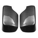Carbon Fiber Texture Rearview Mirror Cover - Glossy Finish, Installation for E46 1998-2005 - Scratch & Protection
