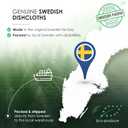 SUPERSCANDI 5 Pack Swedish Dishcloths for Kitchen - 100% Biodegradable & Compostable Reusable Paper Towels Washable, Food-Safe & Without Plastic - Dish Rags Suitable for Any Surface, Artdeco Blue