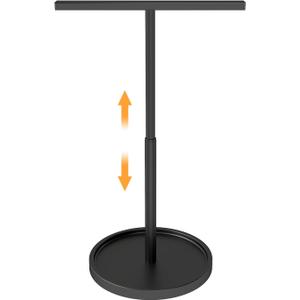 Hand Towel Stand, Hand Towel Holder for Bathroom Countertop Kitchen, 16.5IN Adjustable Retractable T-Shape Hand Towel Rack, Matte Black