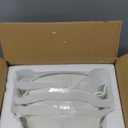 MALACASA Small Casserole Baking Dishes for Oven, Ceramic Oval Baking Dish Sets of 4, 8" x 5" Inch Au Gratin Baking Pans with Handles for Roasting, Lasagna, Pie, Baking Meat & Vegetables, White