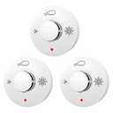WARROXIDE Smoke Detector, Fire Alarms for Home, Battery Powered Photoelectric Smoke Alarm with Test/Mute Button (Not Include Batteries),3 PCS