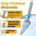 3 Pieces Pie Server Set Stainless Steel Pie Spatula Serrated with Comfortable Handle, Easy to Grip for Cutting and Serving Desserts Pizza and Cake