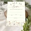 Fall in Love Bridal Shower Invitations With Envelopes And RSVP Cards - Blank Autumn Wildflower Design With Hand Writable Fields - Wedding Invitations Set of 20(4 x 6 Inch)(004)