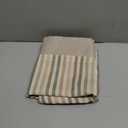 jinchan Colorful Striped Linen Double Layer Valance Christmas Pinstripe Cafe for Living Room Bathroom Light Filtering Drapes for Small Window Farmhouse Valance Rod Pocket 1 Panel 18 Inch Multi Green