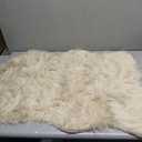 Sheepskin Area Rugs, Faux Sheep Skin Rug Pelt Natural Fur Carpet Floor Mat Seat Cover Wool Chair Pad for Home Bedroom Living Room Armchair Couch Decor,36x24inch,Yellow