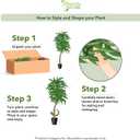 Nearly Natural 48in Artificial Dracaena Plant with Real Touch Leaves and Multi Tonal Trunks, Large Indoor Faux Tree for Living Room and Office Decor