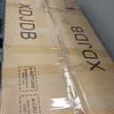 Portable DJ Booth Table Station 44"x42.2"x20.6", Foldable Metal Frame DJ Facade with Black & White Scrims, Detachable 40"x20" DJ Table, Adjustable Height, Carry Bag for Show, Party, Wedding, Events