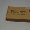 Ravinte 10 Pack Brass 4 Inch Hole Center Champagne Gold Handles Square Cabinet Hardware Stainless Steel Pulls for Kitchen Cupboard Drawers 6-3/8 Inch Overall Length