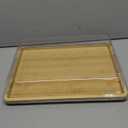 Charcuterie Boards with Foldable Lid, Portable Bamboo Cheese Board with Single Compartments, Clear Locking Lid and Handle, Easy to Store, Suitable for Picnics, Camping, Parties & Holiday Gifts