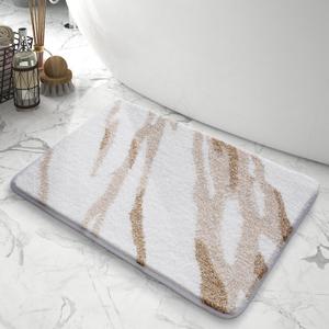 TOPSMCHER Boho Vintage Bathroom Carpets - Non Slip, Absorbent Mats for Tub & Floor - Plush Decor, 1624 inches, Khaki