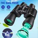 20x50 High Powered Binoculars for Adults, Clear Durable Binoculars for Bird Watching Sightseeing Wildlife Watching Travel Hunting Football Games Stargazing with Carrying Case & Strap