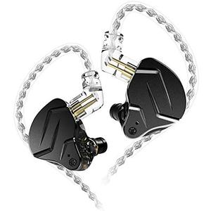 KZ ZSN PRO X in Ear Monitors with Balance Armature + Dynamic Driver Earbuds, Dual Driver Earphone IEM with Removable 0.75mm 2Pin Cable for Music Player Phone Computer (Black, No Mic)