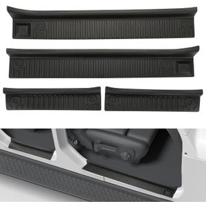 JOYTUTUS Gladiator Door Sill Guards Compatible with Gladiator JT 2020-2026, Door Sill Protectors Entry Guards 4 Door Protector Accessories Black Entry Scuff Plate Cover (4pcs Set)