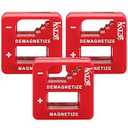 Katzco Blue Precision Magnetizer and Demagnetizer - 3 Pack - for Screwdrivers, Screws, Drill Bits, Sockets, Nuts, Bolts, Nails, Drivers, Wrenches, Tweezers, and Other Steel Tools