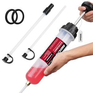 SEDY 500CC Fluid Extractor, Multi-Purpose Oil Syringe, Oil Suction Pump, Manual Extraction and Filling Pump, Automotive Oil Syringe(17.6 Oz./0.45 Qt./500 CC)