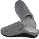 V.Step Orthotic Slippers with Arch Support, Orthopedic House Slipper for Men Women Plantar Fasciitis Flat Foot Upgrade, Grey