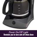 Mr. Coffee Black Coffee Maker, 12 Cups, with Auto Pause and Glass Carafe, Perfect for Home and Office Use
