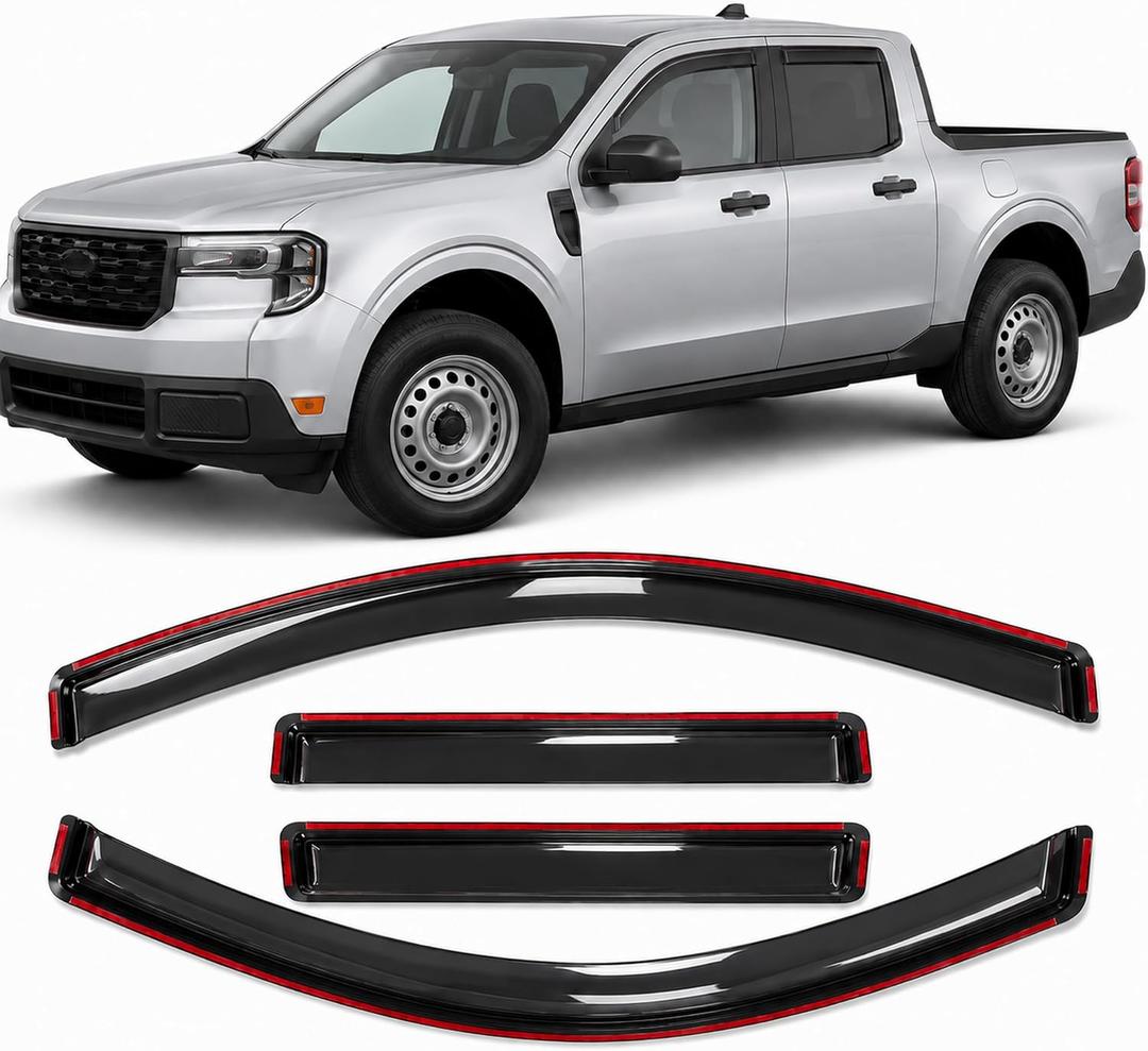 Window Visors - in-Channel Rain Guards for 2022-2026 Ford Maverick