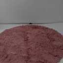 Blush Pink Fluffy Round Rug 4Ft for Bedroom, Fuzzy Furry Circle Area Rugs for Kids Room Decor Aesthetic, Shaggy Circular Carpet for Girls Nursery Dorm Baby Teen, Cute Neutral Dusty Rose Mauve Rug