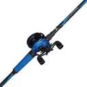 Abu Garcia Blue Max Low Profile Baitcast Reel and Fishing Rod Combo, 7'