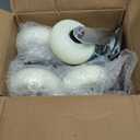 W B D WEIBIDA Heavy Duty Caster Wheels 5 Inch - 3500 LBS, PP Plate Castor Set of 4 with Double Ball Bearings, Non-Marking Industrial Swivel Casters for Hand Trucks, Carts, Industrial (2 Brake 2 Rigid)