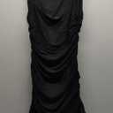 Women's Sexy Halter Backless Ruched Bodycon Mini Dress Short Homecoming Club Party Night Out Dresses, XS