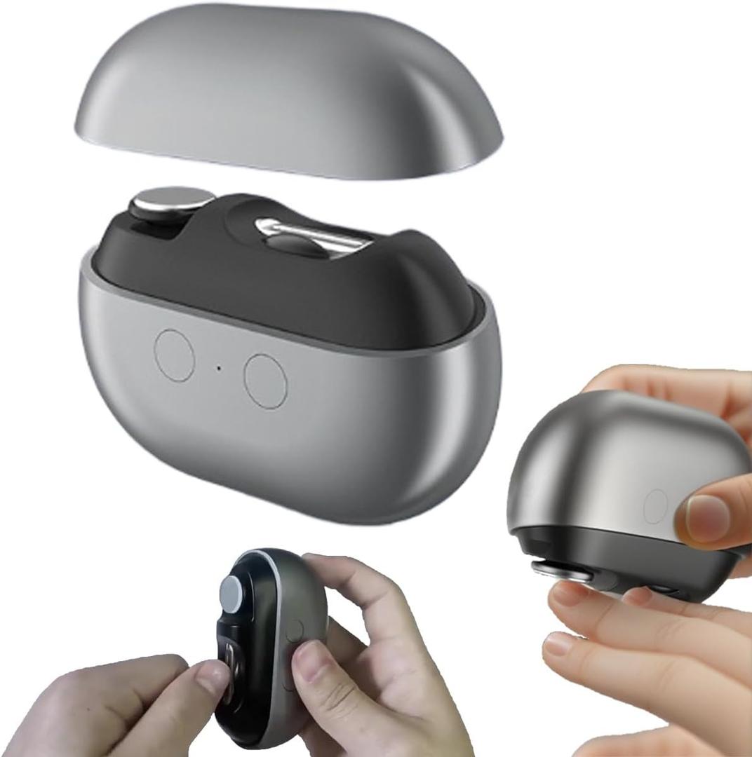 Electric Toenail Clippers for Seniors, Rechargeable Nail Trimmer with LED Light, Automatic Nail Cutter & File with Nail Dust Collector, Safe Grooming Kit for Thick Toenails & Fingernails