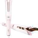 VAV Automatic Rotating Curling Iron for Medium to Long Hair - 1.25 Inch Curler Wand Creates Versatile Curls & Waves,Easy Use for Beginners (Rose Gold)