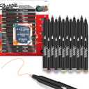 Sharpie Creative Markers, Warm Tones, Water-Based Acrylic Markers, Fine Tip, 12 Count