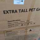 Amibud 41'' Extra Tall Baby Gate for Large Dogs Pets Indoor No Jumping Over, 30-32.6'' Wide Heavy Duty Puppy Gate for Doorways, Pressure Mounted Metal Gate for Child Toddler No Tools Needed(White)