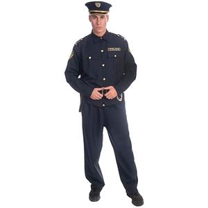 Dress Up America Police Costume For Adults - Shirt, Pants, Hat, Belt, Gun Holster and handcuffs Cop Set, M