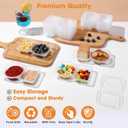 2 x 20 PCS Snack Containers with Lid,reusable snack containers with lids,Leakproof Dipping Containers with Compartments,snackle box container,snack pack containers,Double Compartment Condiment Containers